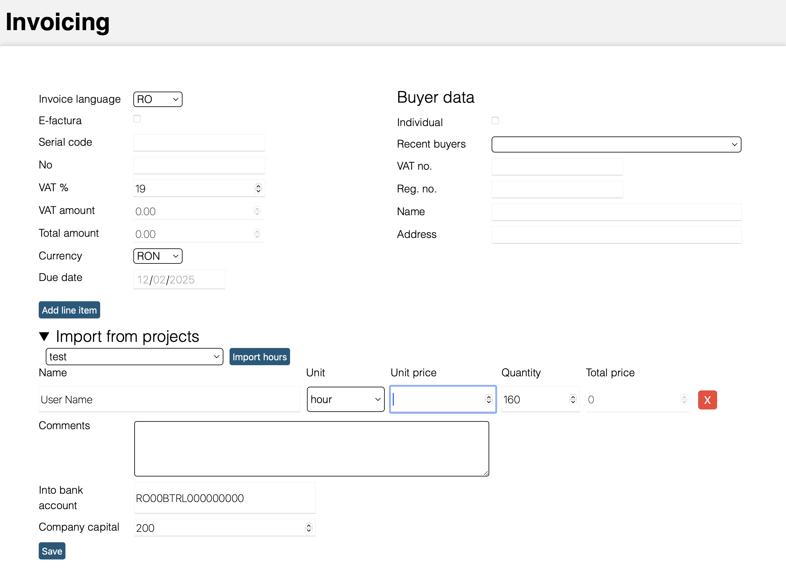 Import result