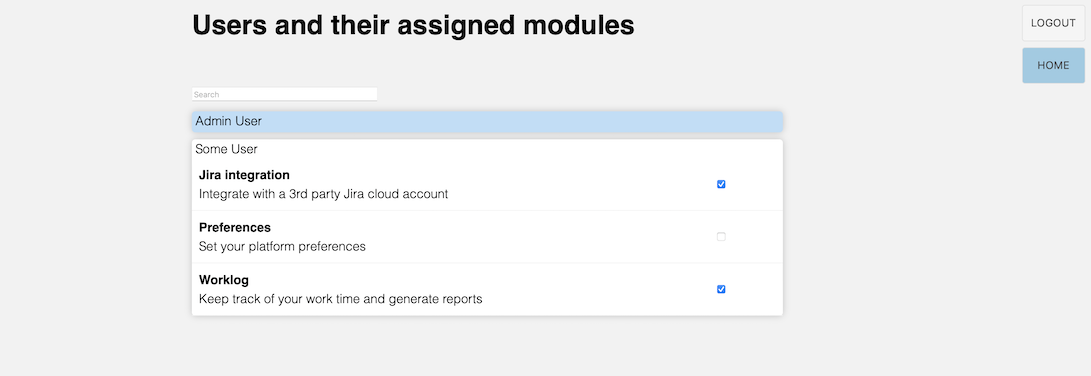Module admin