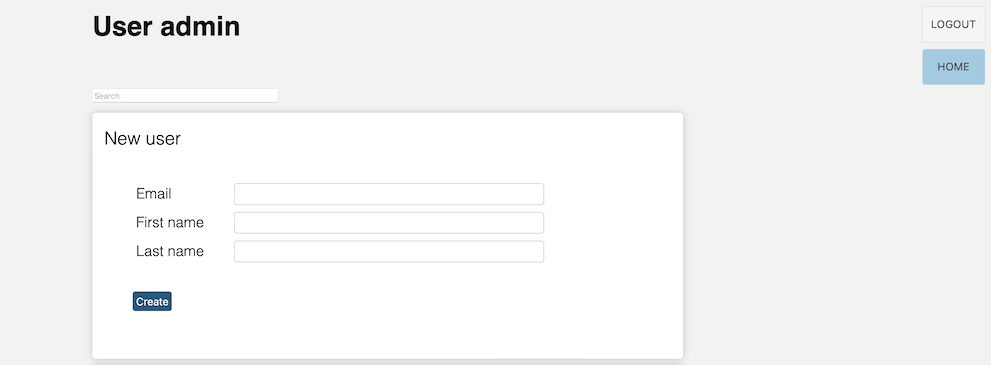 User admin