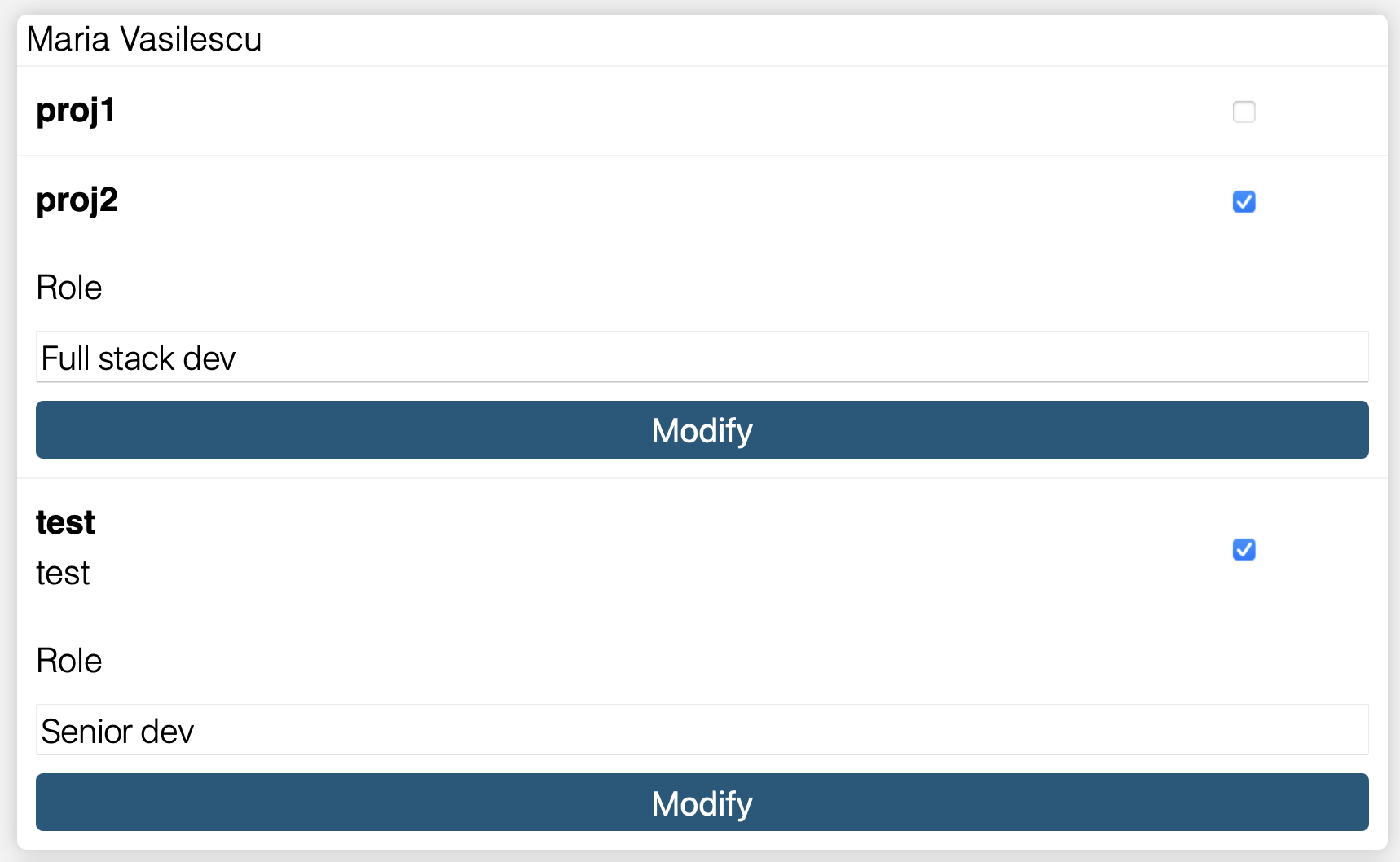 User-project admin