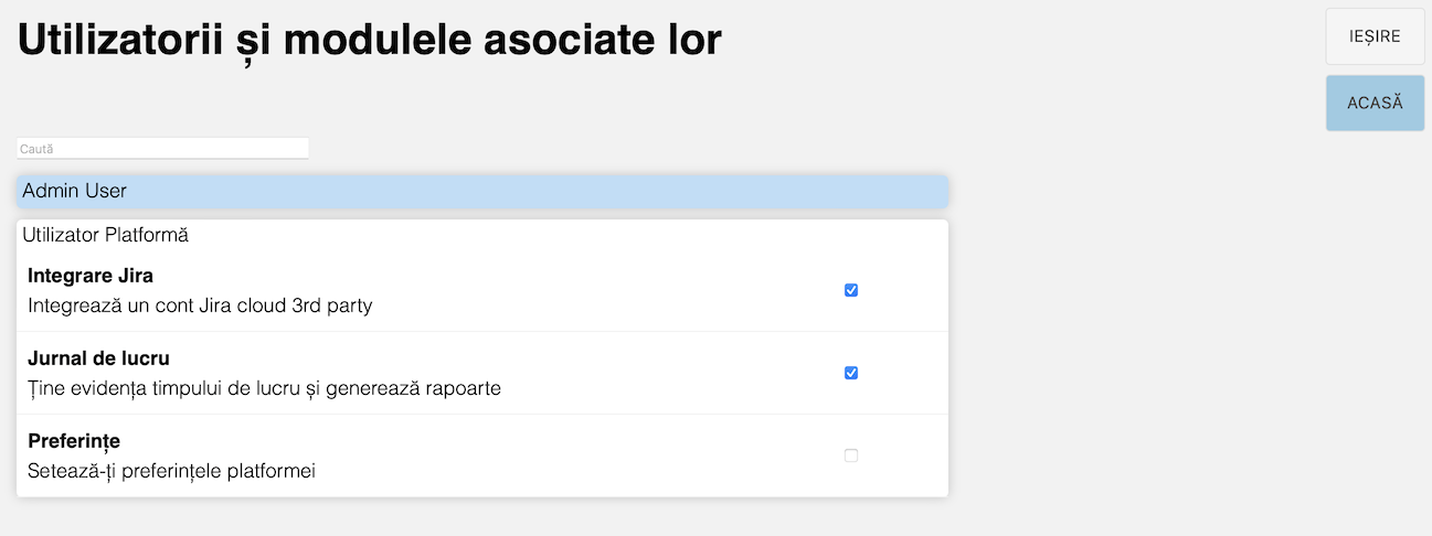 Administrare module
